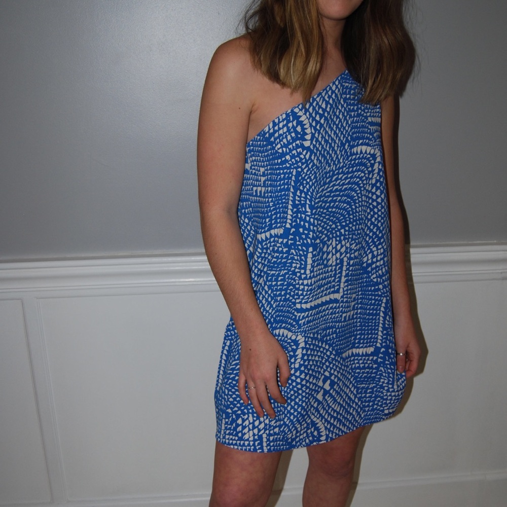 One Shoulder A-Line Mini Dress